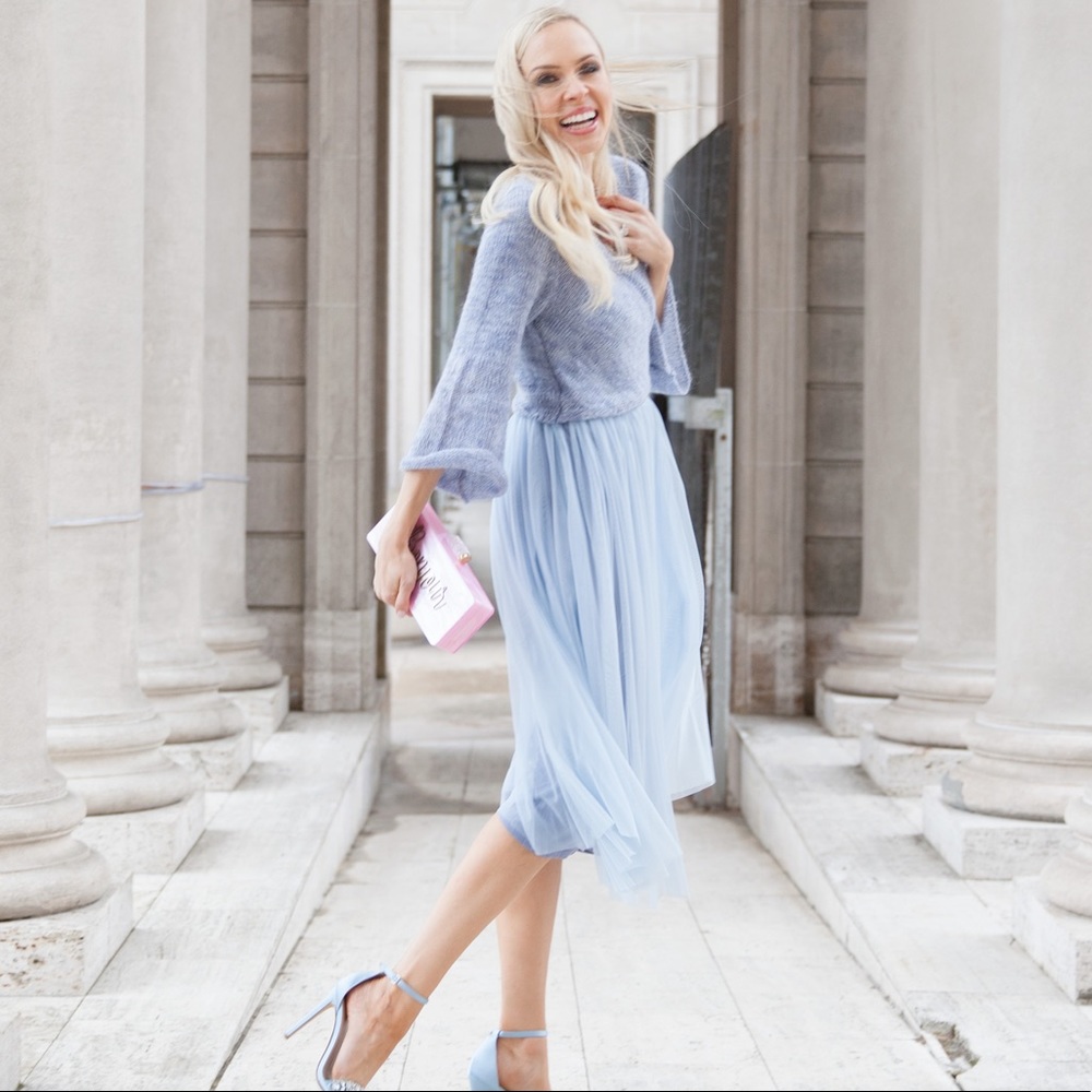Anthropologie Light Blue Maxi Dress